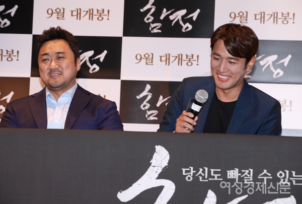 영화 '함정' 시사회 …마동석 조한선 등 연기대결 '불꽃'