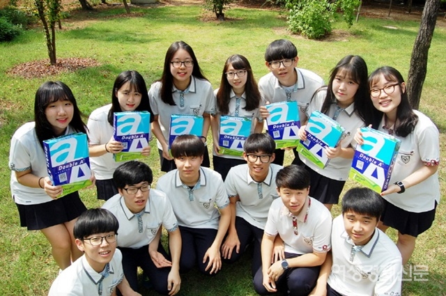 더블에이, 안성 가온고등학교와 나무 1만그루 심었다