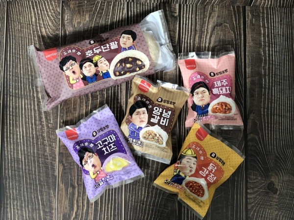 편의점 CU가 개그맨 조세호의?‘호’와 호빵의?‘호’를 이은 ‘조세호빵 시리즈’를 선보인다. 조세호빵 시리즈는?요리형과 디저트형으로 출시되며 닭강정,?양념갈비, 제주흑돼지,?단팥호두,?고구마치즈 등?5가지 제품으로 구성됐다. /BGF리테일 제공