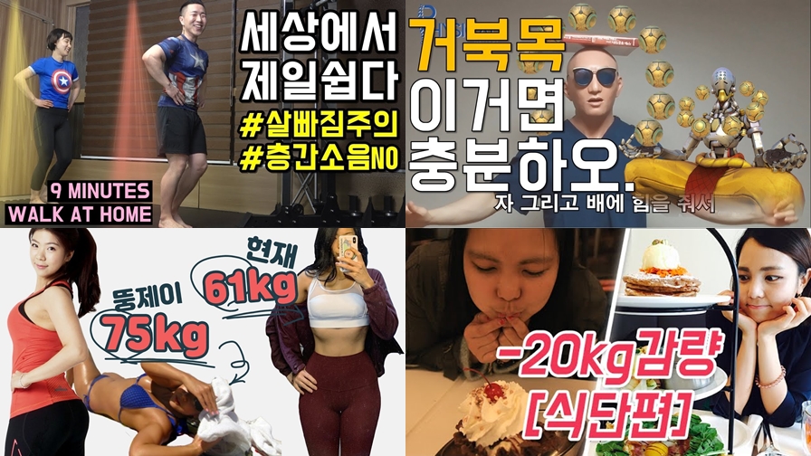 땅끄부부 , 피지컬 갤러리, 제이제이살롱드핏, 다노TV / 각 유튜브 채널 캡처