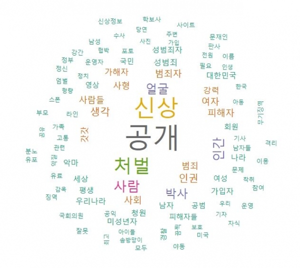 텔레그램 'n번방' 사건 뉴스 댓글 텍스트마이닝 / 여성경제신문