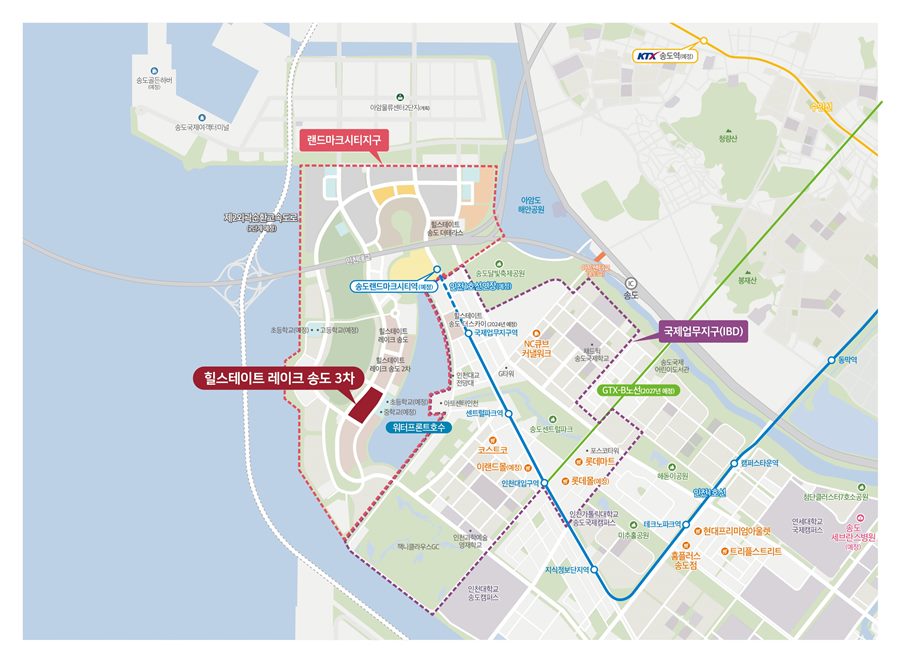 힐스테이트 레이크 송도 3차 위치도 / 현대건설 제공