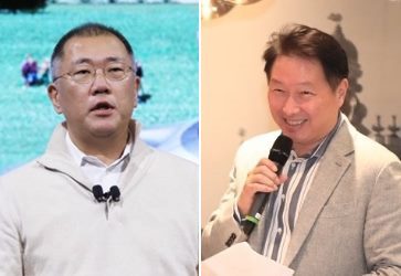 정의선 현대자동차그룹 수석부회장과 최태원 SK그룹 회장 / 연합뉴스