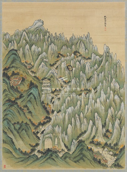 '풍악내산총람(楓岳內山總覽)'은 겸재 진경산수화의 총결로 불러도 될 만큼 빼어난 조형미를 보여준다. / 간송미술문화재단 소장