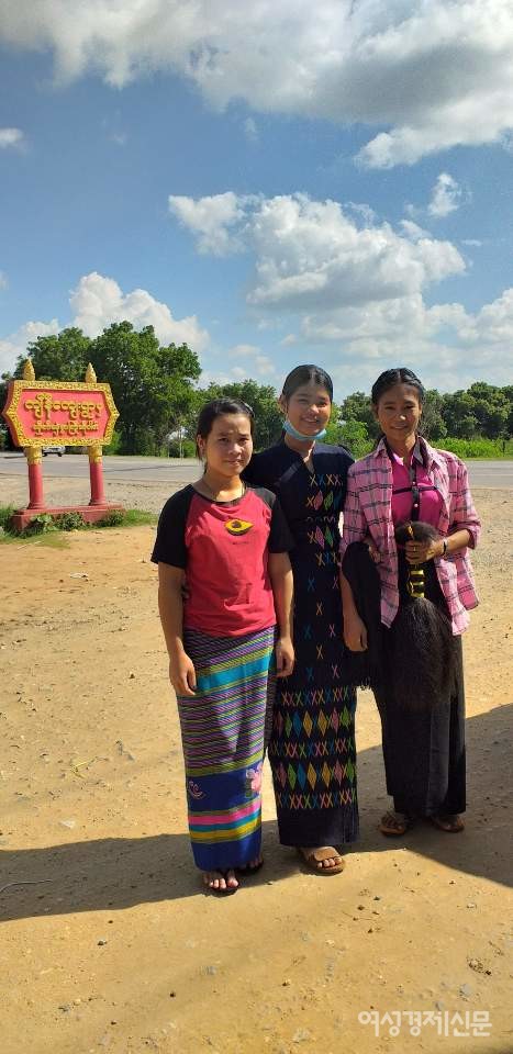 마을 전체가 머리카락 수집으로 유명한 미얀마 찌니 마을 입구. 양곤에서 450km 떨어진 중부에 있다./사진=정선교