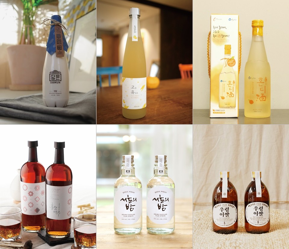 전통주 정기 구독 서비스 업체인 '술담화'에서 지난 3분기 판매량이 높았던 우리 술들. / 술담화 제공