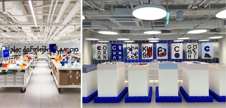 오픈 1주년을 맞아 영국 그래픽 디자이너이자 아티스트인 샤샤로브와 컬래버레이션 전시를 진행하는 더콘란샵 코리아. / 롯데쇼핑