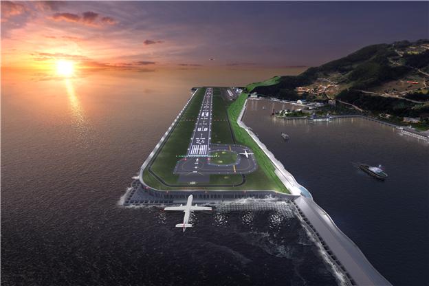 2025년 개항을 목표로 실착공에 들어가는 울릉공항의 조감도 / 국토교통부