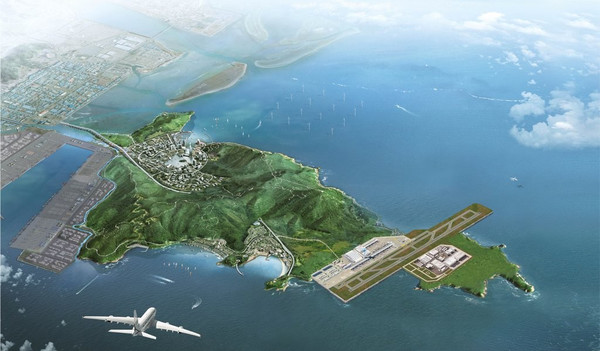 부산시가 가덕도에 추진하려는 신공항 조감도. /부산시, 연합뉴스