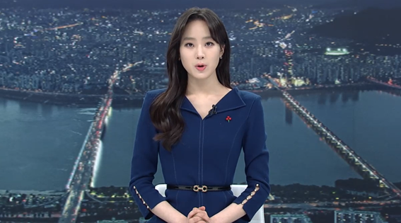 8시뉴스가 끝날 때 주시은 앵커가 방송사고에 대해 안내하고 있다./SBS 8시뉴스 화면 캡처