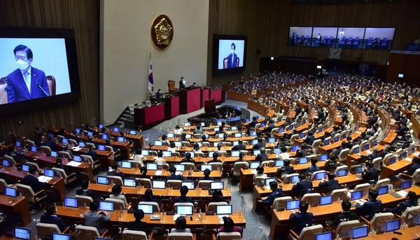 국회의사당 본회의장 모습. /연합뉴스