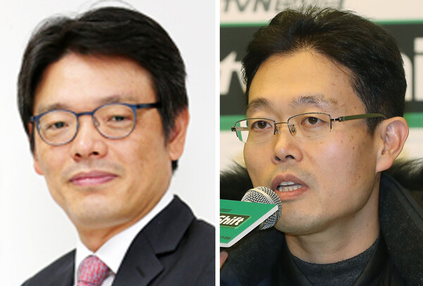 (서울=연합뉴스) 윤석열 전 검찰총장의 '입'인 대변인으로 발탁된 이동훈 전 조선일보 논설위원(왼쪽)과 이상록 국민권익위원회 홍보담당관(오른쪽).