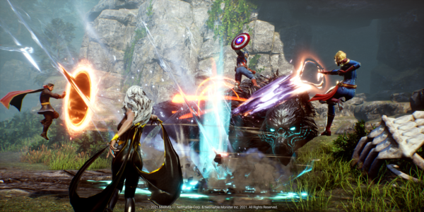 ‘마블 퓨처 레볼루션’은 모바일에서 시네마틱 연출, 고퀄리티 그래픽을 구현했다. ‘마블 퓨처 레볼루션’의 레이드 콘텐츠 화면. /넷마블