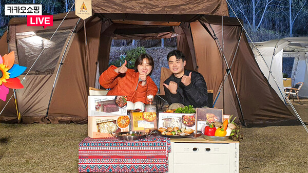  카카오쇼핑라이브에 따르면 캠핑 관련 방송 평균 시청 횟수 22만, 전체 평균 지표 대비 60% 높았다./카카오쇼핑 제공