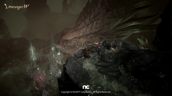 원작 리니지에서 보통 인간보다 조금 큰 크기로 표현됐던 드래곤 안타라스는 ‘리니지W’에서 거대한 크기로 등장한다. 뿐만 아니라 주변 지형을 변화시키는 등 강력한 힘으로 맵에 영향을 주기도 한다. /엔씨소프트