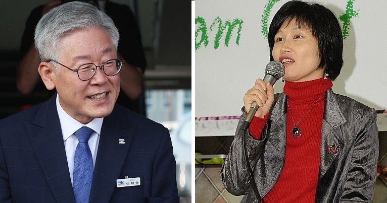 이재명 경기도지사와 최기원 SK행복나눔재단 이사장. /연합뉴스