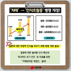 치매병명 개정안 발의./ 국민의힘