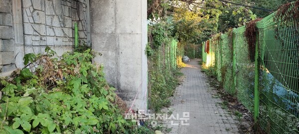 서울시 용산구 텐트촌 입구./김현우 기자