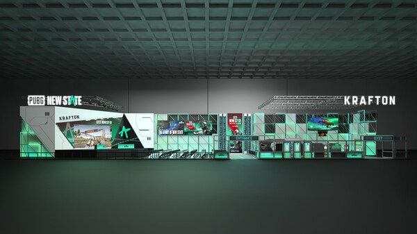 크래프톤은 ‘지스타 2021’ 부스를 ‘배틀그라운드: 뉴스테이트’를 모티브로 디자인·구성하는 등 ‘배틀그라운드: 뉴스테이트’를 전반에 내세울 예정이다. /크래프톤