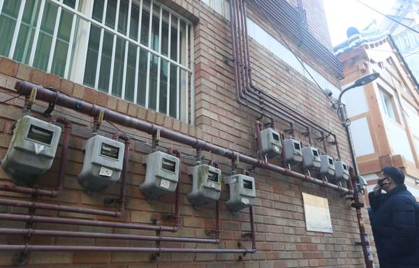 서울 종로구 청운동 한 빌라 도시가스 계량기 모습. /연합뉴스