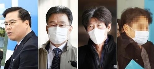 대장동 개발 로비·특혜 의혹 핵심 인물. 왼쪽부터 유동규, 김만배, 남욱, 정민용. /연합뉴스