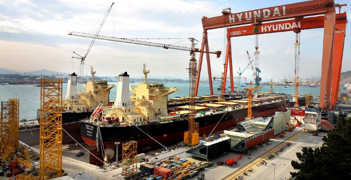 현대중공업 울산조선소 'H도크' 전경. /한국조선해양