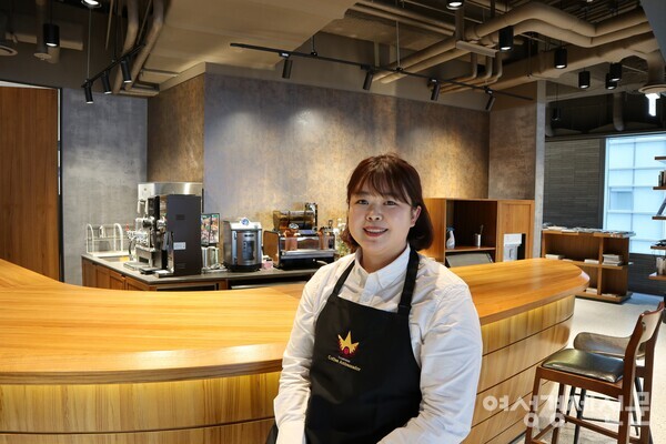 양정은 대사는 커피 대사로 2개월, 바리스타론 8년차 전문가다. /이호준 기자