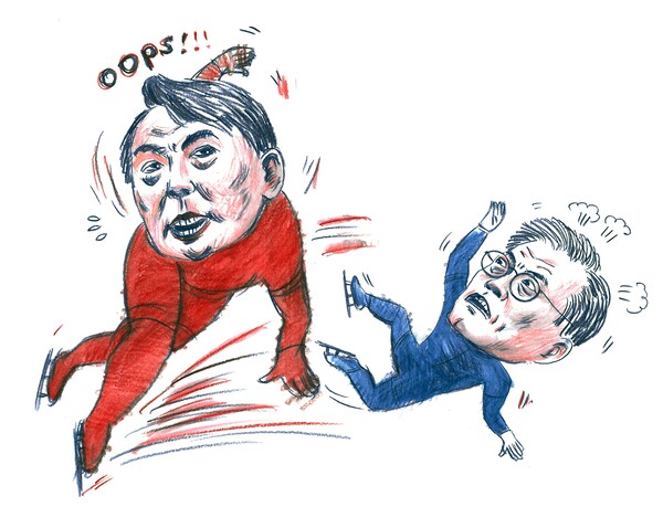 "끝까지 배은망덕일세, 레이스 막판에 갑자기 왜 날 걸고 넘어지나~?" 현 정권에 대한 윤의 보복성 적폐청산 발언. 이에 대한 문통의 분노. 그리고 그 뒤에 숨어있는 양 당의 정치공학적 실익 계산들./작가의 변