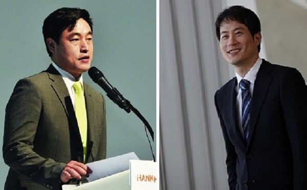 지난해 경영권 승계에서 밀려난 뒤 주주제안으로 기업 분쟁을 촉발시킨 조현식 한국앤컴퍼니 부회장(왼쪽)과 박철완 금호석유화학 상무. /각 사