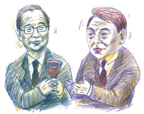 "받으시오!" "예, 폐하!" 국무총리 예정자, 한덕수에게 건네진 독배. /작가의 변