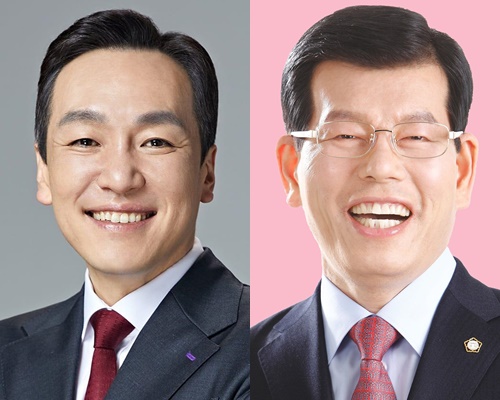 6.1지방선거에서 성남시장에 출마한 국민의힘 김민수(사진 왼쪽)·장영하 예비후보. /김민수·장영하 페이스북