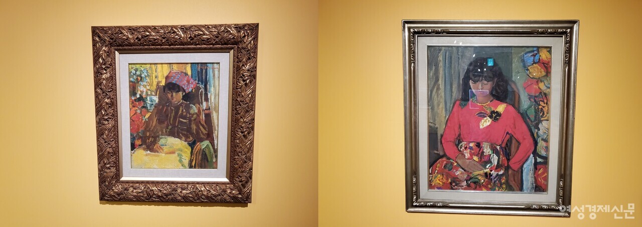 임직순 화백의 그림도 7점 선보였는데 그중 4점이 임직순 화백이 주로 그렸던 ‘소녀’ 소재를 포함한다. /이호준 기자