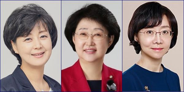 교육부 장관 내정자 박순애(왼쪽부터) 서울대 행정대학원 교수, 보건복지부 장관 내정자 김승희 전 의원, 식품의약품안전처장에 지명된 오유경 서울대 약학대 학장. /대통령실