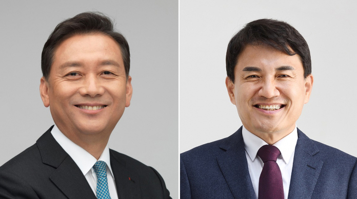 강원도지사 선거에 출마한 이광재 더불어민주당 후보(왼쪽)와 김진태 국민의힘 후보. / 연합뉴스