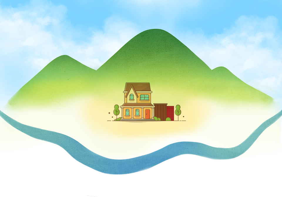 배산임수는 안정적인 명당의 모습이다. / 백재권