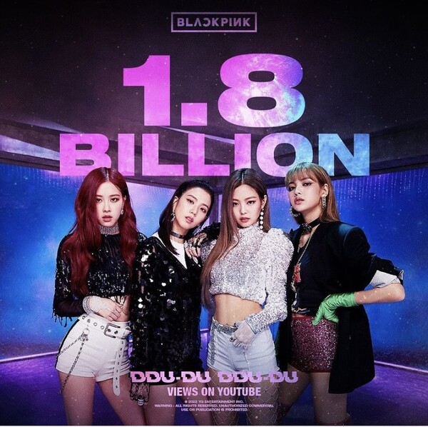 유튜브 누적조회수 1위는 싸이의 '강남스타일'. 무려 44억회다. 2위가 블랙핑크의 곡, '뚜두뚜두'로 19억회의 조회수를 올렸다. 7월 3일자로 19억뷰를 돌파했다. /사진=블랙핑크 공식 인스타그램 