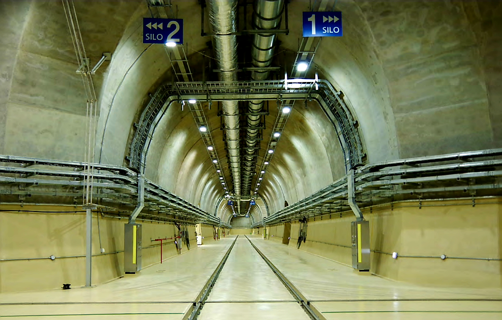 중저준위 핵폐기물을 처분하는 경주 방사성폐기물처분장 내부. /한국원자력환경공단