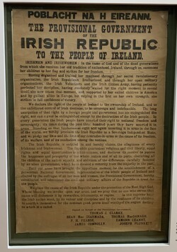 아일랜드 독립의 결정적 투쟁이 되었던 1916년 부활절 봉기에서 선포된 공화국 선언문. / 사진=박재희