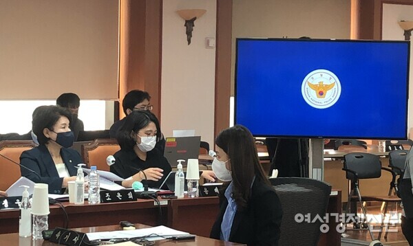 조은희 국민의힘 의원이 경찰청에서 열린 행안위 국감에 참석했다. /여성경제신문
