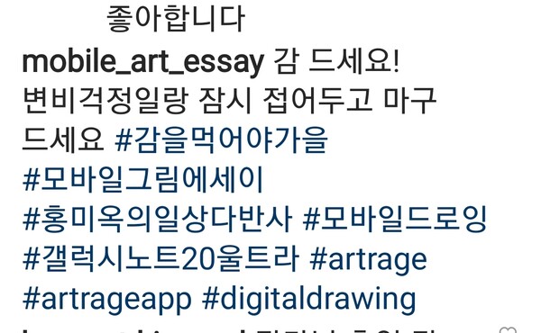 습관처럼 따라오는 해시태그의 일상/사진= 홍미옥