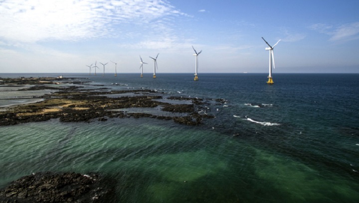 한국남동발전이 운영하고 있는 제주 탐라해상풍력발전 전경 /남동발전