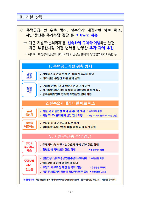 정부가 10일 부동산 관계장관회의에서 발표한 11·10 부동산 대책의 주요 내용. /국토교통부 제공
