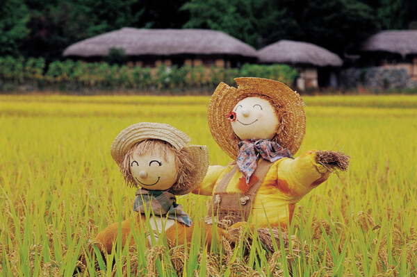 나는 착하지 않으면 농민이 될 수 없다고 생각한다. 혹은 자연과 더불어 사는 농민이 되면 자연히 착해진다고 생각한다. 허수아비 /게티이미지뱅크