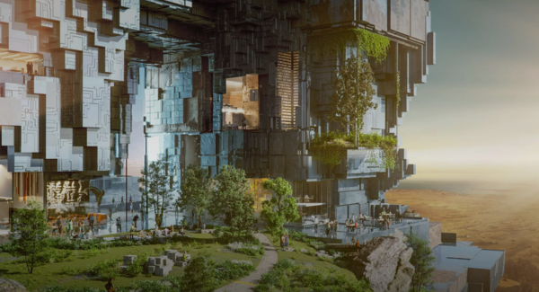 네옴시티 더 라인 조감도 / 네옴시티