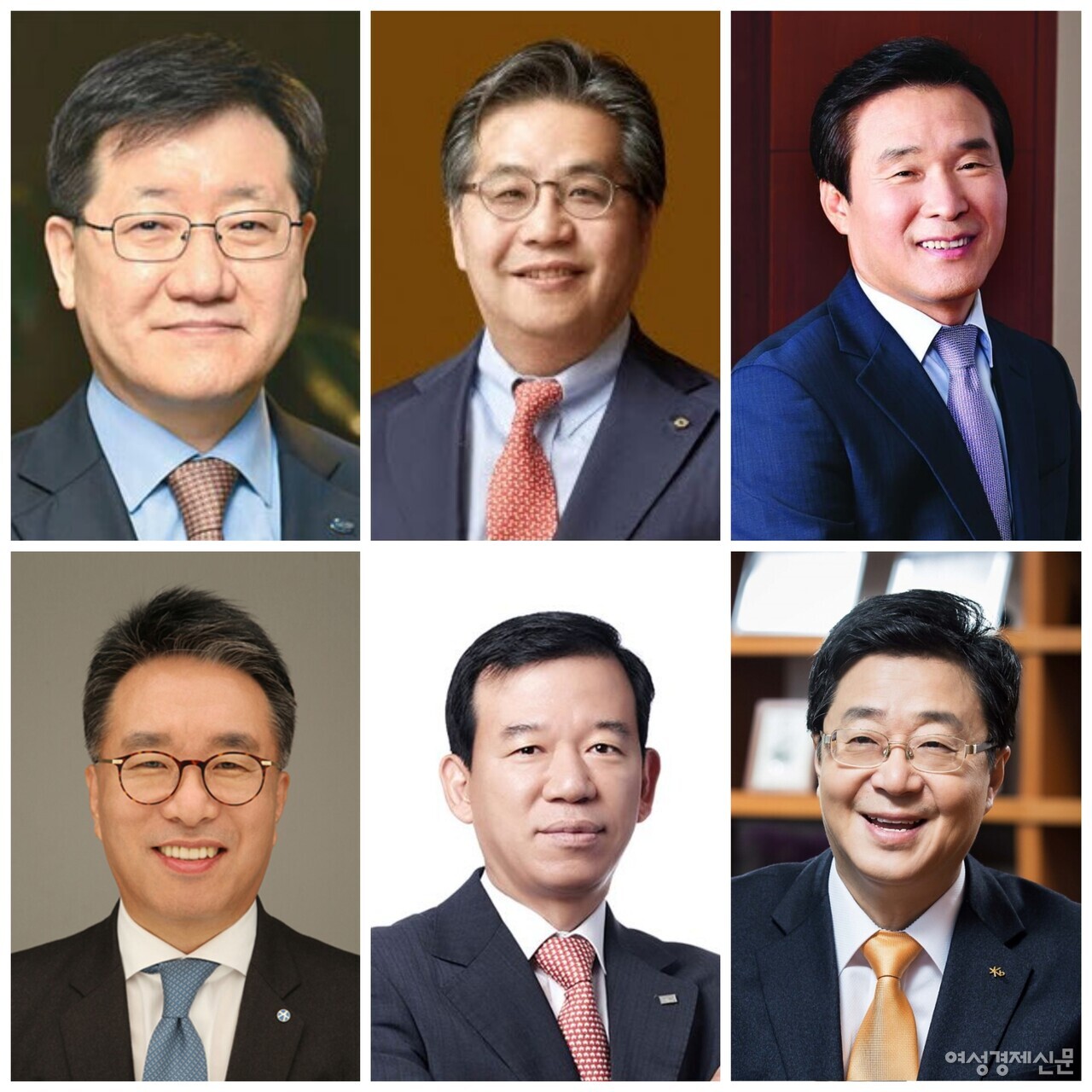 제6대 금투협회장 선거에 출마한 후보자. 왼쪽 위부터 시계 방향으로 강면욱 전 국민연금 기금운용본부장, 구희진 전 대신자산운용 대표, 김해준 전 교보증권 대표, 전병조 전 KB증권 사장, 서유석 전 미래에셋자산운용 사장, 서명석 전 유안타증권 사장. /여성경제신문DB