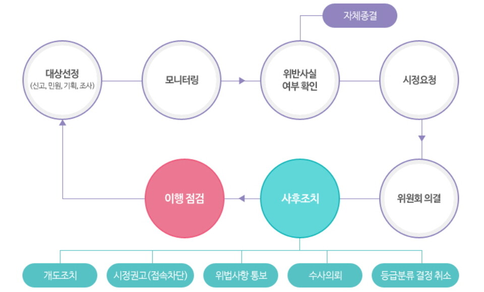 게임물관리위원회의 모니터링 절차 과정 /게임물관리위원회 홈페이지 캡처