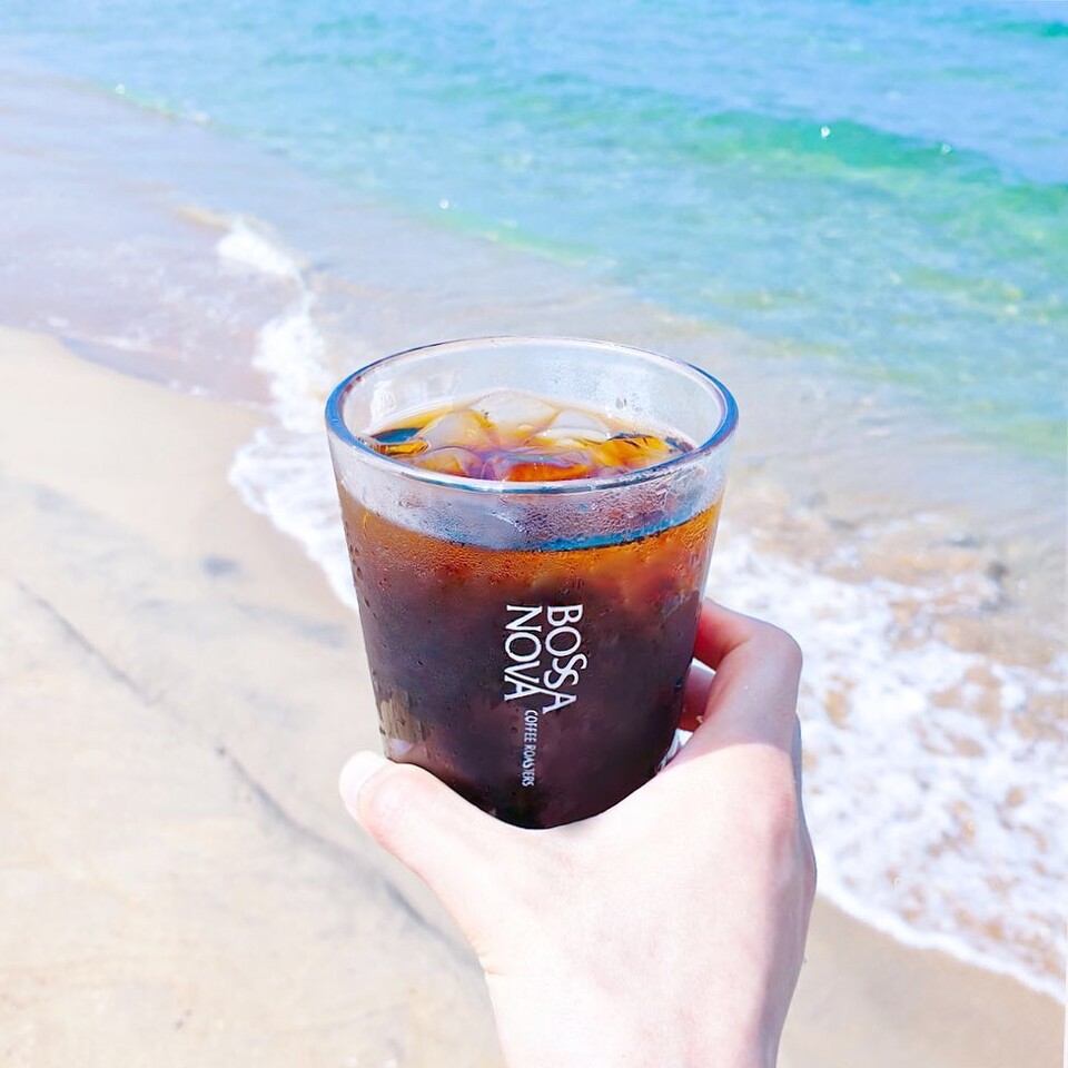 '보사노바 커피로스터스'의 모든 층에서 안목해변 앞바다를 볼 수 있다. /보사노바 인스타그램 캡처 