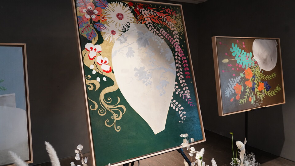 한유진 작가는 "미술이 사람의 마음을 치유할 수 있다"고 설명했다. /최수빈 기자