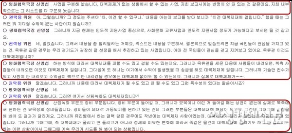 지난 2019년 2월 11일 경기도의회 특별위원회 회의실에서 진행된 '경기도의회 평화경제특별위원회' 회의록. /경기도의회