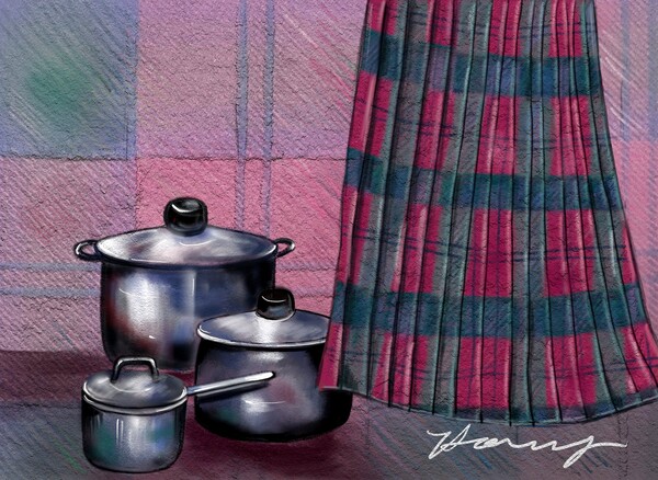 옷장과 창고에서 찾은 나의 유물들 /그림=홍미옥, 갤럭시노트20울트라